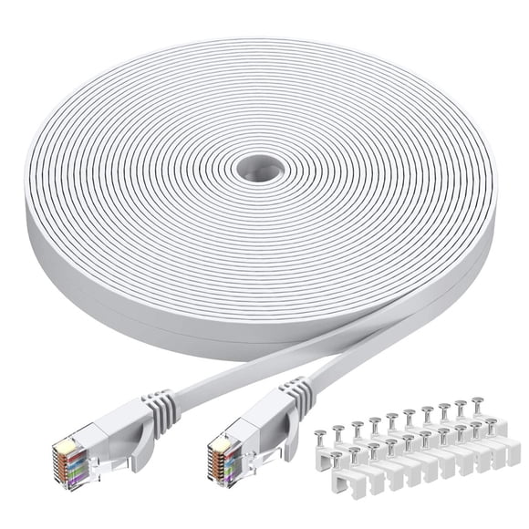 Cable Ethernet BUSOHE Cat6 de 40 pies blanco para red de computadoras