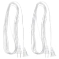 thumbnail image 1 of 2 Pcs Clear Extension Cords Invisible Extension Cord Christmas Light Extension For Indoor Outdoor With US Plug, 1 of 6