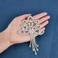 thumbnail image 6 of Tassel Rhinestone Applique Sewing Crystals Applique Decoration Silver Crystals Applique Decoration Shiny Rhinestone Applique, 6 of 7