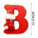 thumbnail image 3 of Adorno navideño de 26 letras, adorno de peluche para árbol de Navidad con acabado nevado, adornos personalizados con apellidos, letras de la A a la Z, adorno clásico del alfabeto con bolas rojas, reg, 3 of 4