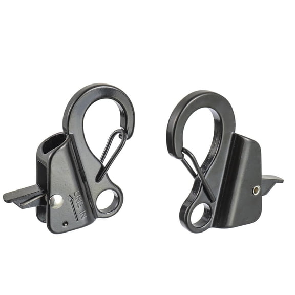 4pcs Stainless Steel Boat Fender Clips Quick Release Clips Boat Bumper Buoy Holders for Rail, Clamp on 5/8" Rope for Fastening Fender Lines, Ideal for Docking