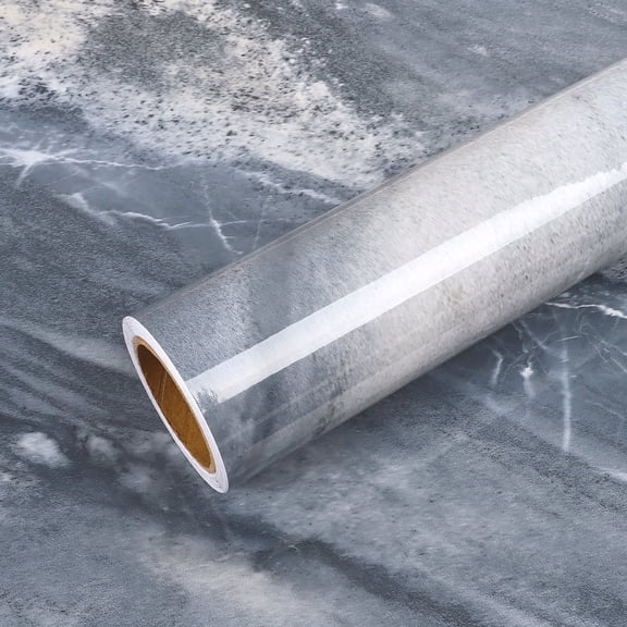 VEELIKE Blue Marble Contact Paper for Countertop Waterproof Peel and Stick Marble Wallpaper for Kitchen Self Adhesive Wall Paper for Wall Removable Vinyl Roll for Bedroom Cabinets 15.7"x118"