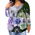 thumbnail image 1 of Ichuanyi liquidación de túnicas de talla grande para mujeres camisas de impresión de impresión Flowy verano botones plisados túnicas ICHUANYI WER202308216986, 1 of 6