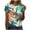 Multicolor 8, variant on Charella Women's Short Sleeve T Shirts Summer Floral Printed Crew Neck Casual Loose Tops Trendy Classic Tunic Blouses (L, Multicolor 10)