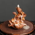 thumbnail image 4 of 1pc Resin Lotus Pond Backflow Incense Burner, Aromatherapy Home Decor (Without Incense), 4 of 6