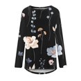 thumbnail image 4 of ICHUANYI Clearance Women's Fashion Loose Long Sleeve Round-Neck Blouse Christmas Printing T-Shirt Tops(Black, M) ICHUANYI WER2023081507902, 4 of 5
