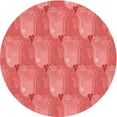 thumbnail image 1 of Ahgly Company Tapis d'Intérieur Rond Lavable en Machine Rouge Rubis Transitionnel, 6 Pieds Rond, 1 of 7