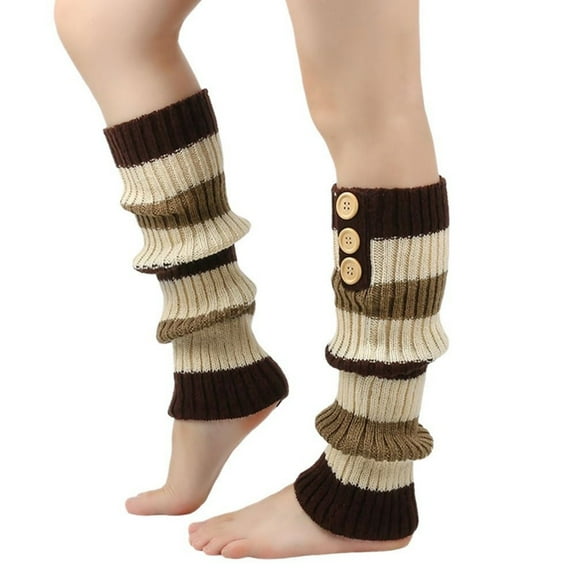 KDDYLITQ Women Button Leg Warmers 80s Knitted Leg Warmers Y2k for Yoga Party Sports Accessories C One Size