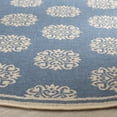 thumbnail image 3 of SAFAVIEH Outdoor LND181N Linden Collection Cream / Blue Rug, 3 of 6