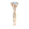 thumbnail image 3 of ANGARA Natural Nature Inspired 2.3 ct Aquamarine & Diamond Twisted Vine Ring in 14K Rose Gold for Women (Size-9mm) | March Birthstone, Anniversary, Jewelry Gift for Women | Natural Aquamarine Ring, 3 of 9
