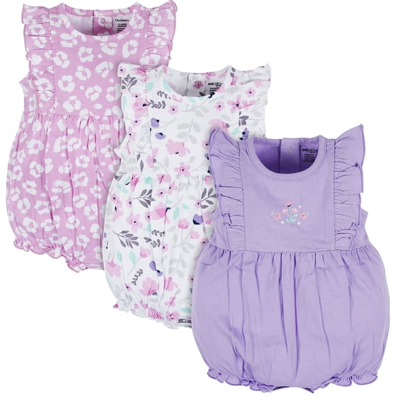 Set de 3 Enteritos para Bebé Niña Marca Onesies Brand 3-6 Meses