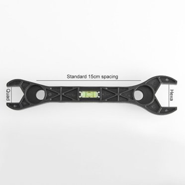 Universal Bathroom Wrench With Level - Multi-Size Strap Wrench For Faucets, Pipes & Shower Heads