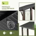 thumbnail image 2 of 11' X 13' Hardtop Gazebo, Aluminum Outdoor Gazebo with Galvanized Metal Roof, Patio Permanent Metal Pavilion , for Garden, Backyard, Deck, 2 of 8