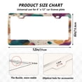 thumbnail image 2 of Aluminum License Plate Frame 2 Pack Car Exterior Accessory Car Tag Holder for Front Rear Plates Cars Decor Teal and Orange Abstract Shapes, 2 of 7