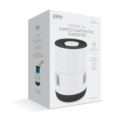 Pure Enrichment - MistAire Eva Mist-Free Evaporative .74 Gallon Humidifier - White
