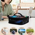 thumbnail image 5 of KUIFORTI Galaxy Wolves Lunch Bag Insulated Lunch Pouch Reusable Food Container Travel Hiking Camping Handbag with Pocket, 5 of 7