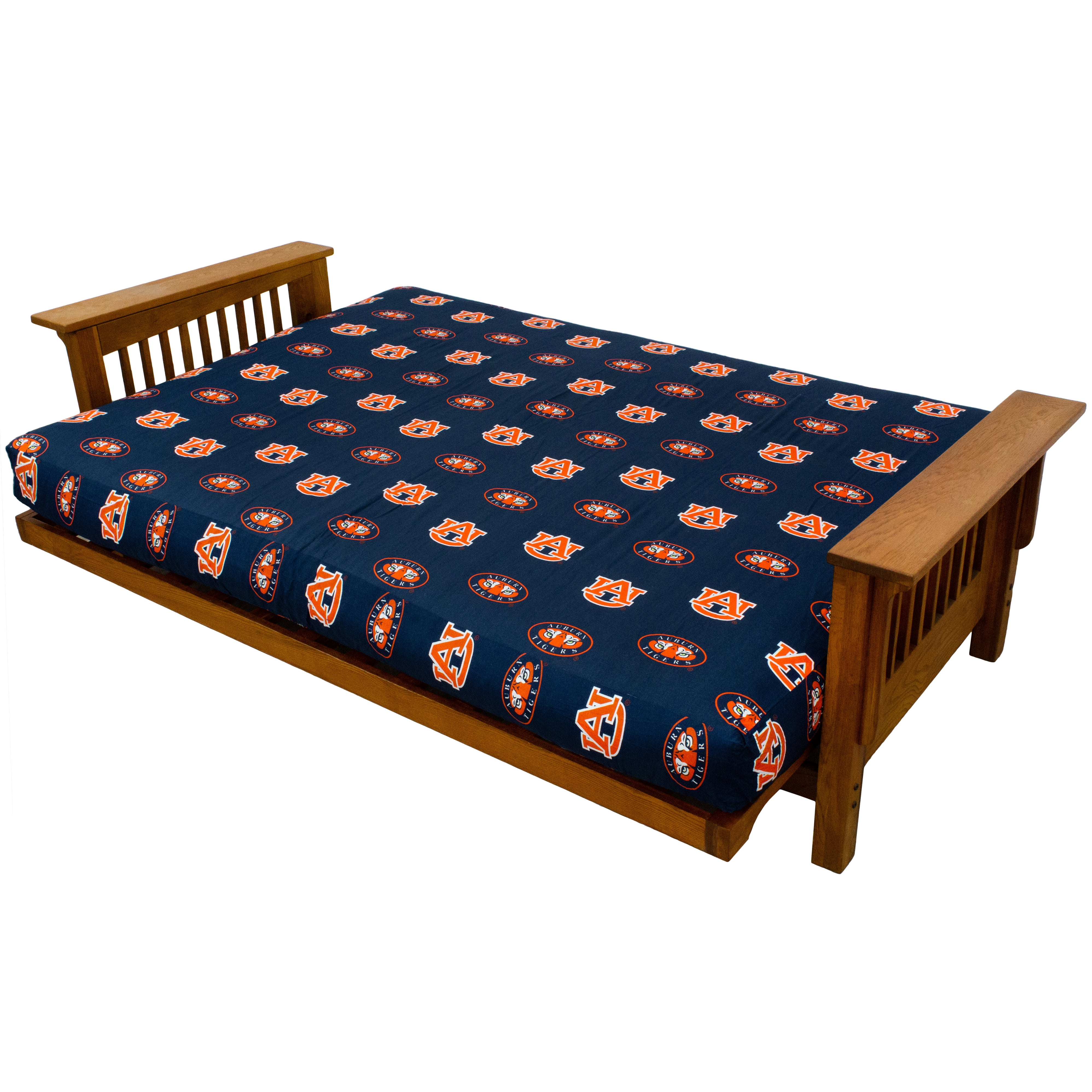 Auburn Tigers Futon Cover - Full size fits 6 and 8 inch mats