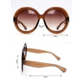 thumbnail image 4 of Lentes de sol ADE WU grandes, redondos, estilo vintage años 60 y 70 para mujer, 4 of 6