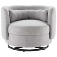 thumbnail image 6 of Modway Relish Upholstered Fabric Swivel Chair in Black Light Gray, 6 of 7