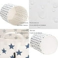 thumbnail image 4 of Sea Team Collapsible Canvas Fabric Laundry Hamper with Handles, Cylindric Waterproof Storage Basket, Closet Organizer, 19.7 x 15.7 Inches, Navy Star, 4 of 6