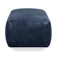 thumbnail image 3 of Poly and Bark Denver Rectangle Leather Ottoman in Midnight Blue, 3 of 9