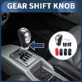thumbnail image 2 of Unique Bargains Gear Shift Knob Punched Faux Leather Car for 5 6 Speed Manual Vehicle with 4 Adapter Black 1 Set, 2 of 6