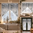 thumbnail image 6 of Christmas Themed Window Curtain 2 Piece, Irregular Polyester Drapes for Living Room Bedroom, Festive Holiday Window Decoration for Party Scene Layout, 6 of 6