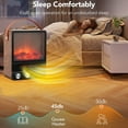 thumbnail image 5 of Electric Fireplace Heater, 1500W/750W Portable Fireplace with 3D Flame Effect, Portable Space Heater with Overheat Tip-Over Protection & Carry Handle for Bedroom Office, K2480, 5 of 11