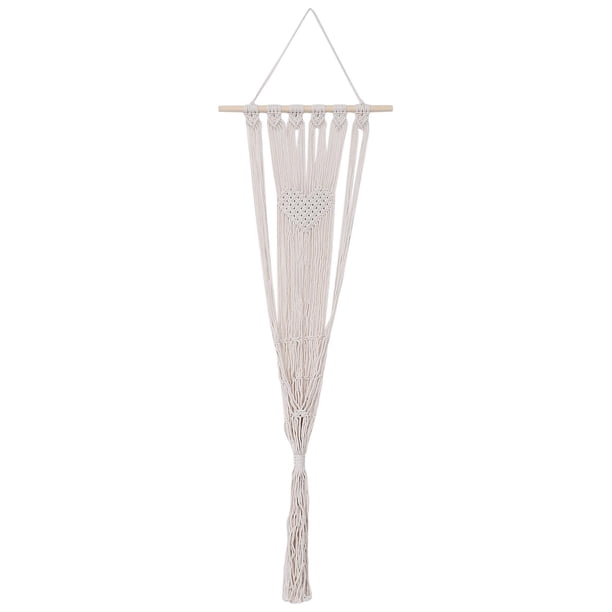 Tapiz de hamaca Cama columpio Cuerda de algodón de macramé Hamaca para percha Colgante de pared Ventana para dormir (Wit