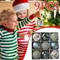 thumbnail image 5 of AYktou 9 Pcs Christmas Balls Set, 3.2 Inch Painted Snowflake Christmas Tree Decor Hanging Ball Combinations Ornaments for Winter Christmas Tree Ambiance Embellishes Wedding Birthday Scene Matching, 5 of 6