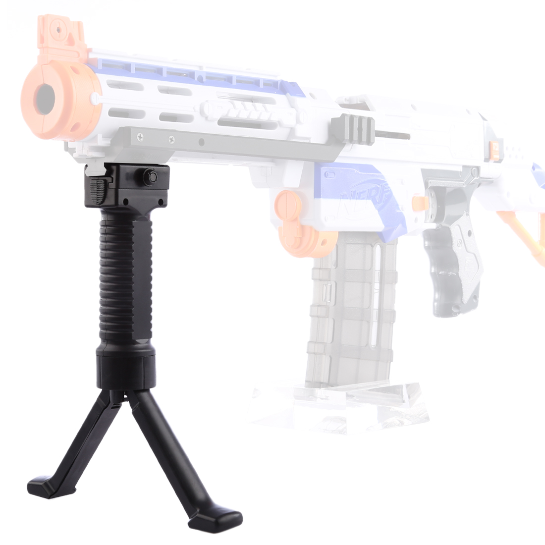 Modified ABS Foldable Tactical Grip / tripod for Nerf Black