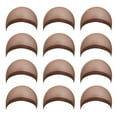 thumbnail image 1 of 12pcs One Size Stretchy Nylon Women and Men Wig Cap (Coffee), 1 of 4