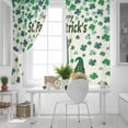 thumbnail image 5 of St Patricks Day Blackout Curtains for Bedroom, Green Shamrock Spring Watercolor Gnomes Beige Thermal Insulated Kitchen Drapes with Grommets, Light Blocking Window Treatment, 2 Panels 52" x 63", 5 of 7