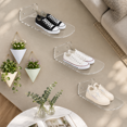Store Rack Transparent Png Wall Mount Floating Shoe Rack Set of 6, Clear Transparent Storage for ...