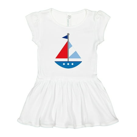 

Inktastic Personalized Sailboat Gift Toddler Girl Dress