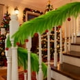 thumbnail image 5 of 6 Ft Christmas Garland - Artificial Furry Garland, with Red Ball, Christmas Tree Topper Ornaments, Christmas Decorations for Mantel Fireplace Front Door, 5 of 7