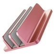 thumbnail image 4 of Mistaha Adjustable Aluminum Alloy Vertical Laptop Stand with Dual Slots for Notebook, Desktop Organization and Space-saving, Pink - Scratch Resistant & Stable Stand, 4 of 6