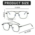 thumbnail image 2 of Gafas anti-azules irregulares de doble haz personalizadas, gafas de metal de moda, hechas de metal, 2 of 5