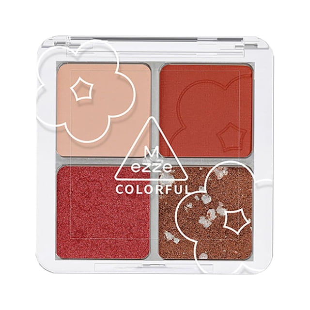 Four Color Eyeshadow Plates, Colorful Beads, And Coloured Accompaniment, Makeup Eye Shadow