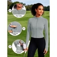 thumbnail image 4 of NELEUS Womens Athletic Jackets Zip Up Yoga Workout Jacket Short Coat Slim Fit With 2 Inner Pockets,Gray,US Size XL, 4 of 12