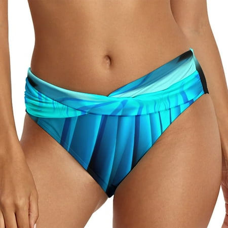 YOTMKGDO Bottoms  Swim Shorts Women  Women s Casual Ethnic Printed High Waist Swimsuit Shorts Loose Tight Belt Sports Yoga Shorts Bikini Bottom   Padded Underwear For Women  Panties  Blue+L
