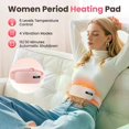thumbnail image 2 of 5 Modes Electric Heating Vibration Waist Massage Belt Smart Warm Palace Women Menstrual Heating Pad for for Cramps Period Relief, 2 of 5