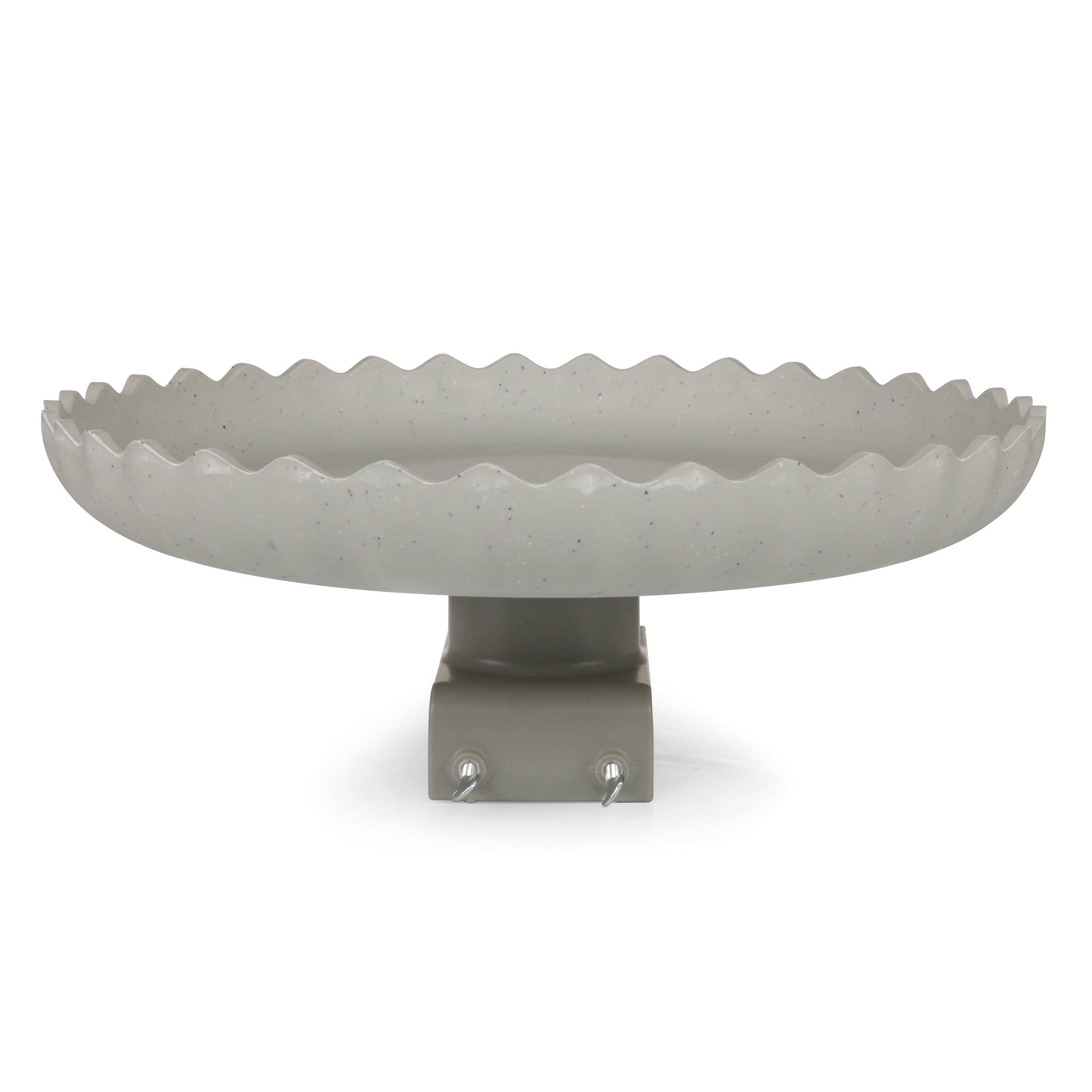Farm Innovators Outdoor Heated Bird Bath, 120W Stone Birdbath w/ Deck Mount