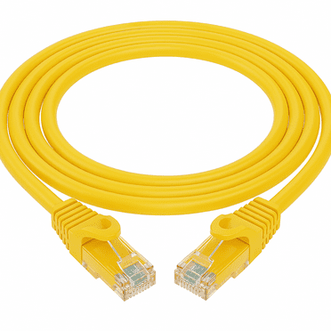 SANOXY 6ft Cat6a UTP Ethernet Patch Cable – Snagless, 24AWG Bare Copper, Yellow