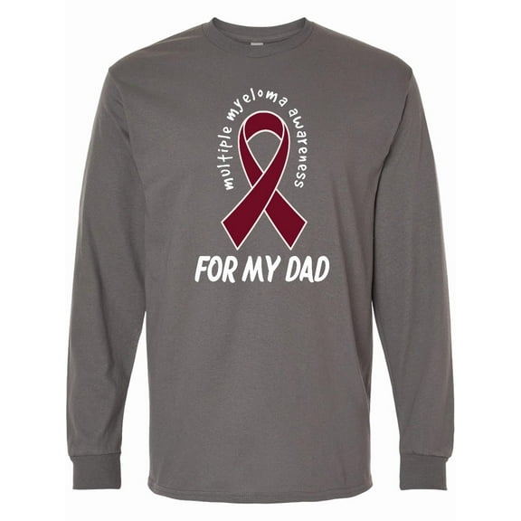 Inktastic Multiple Myeloma Awareness Ribbon for Dad Long Sleeve T-Shirt