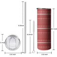 thumbnail image 5 of 20oz Red Christmas Pattern Skinny Tumblers Stainless Steel Tumbler with Lid and Straw,Vacuum Insulated Double Wall Travel Tumbler Cups with Cleaning Brush for Coffee,Tea, 5 of 6