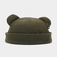 thumbnail image 2 of UFOUND Fall Winter Hats For Women Men Street Fashion Bear Ear Hop Hat Warm Thickened Cap Unisex Brimless Cap, 2 of 3