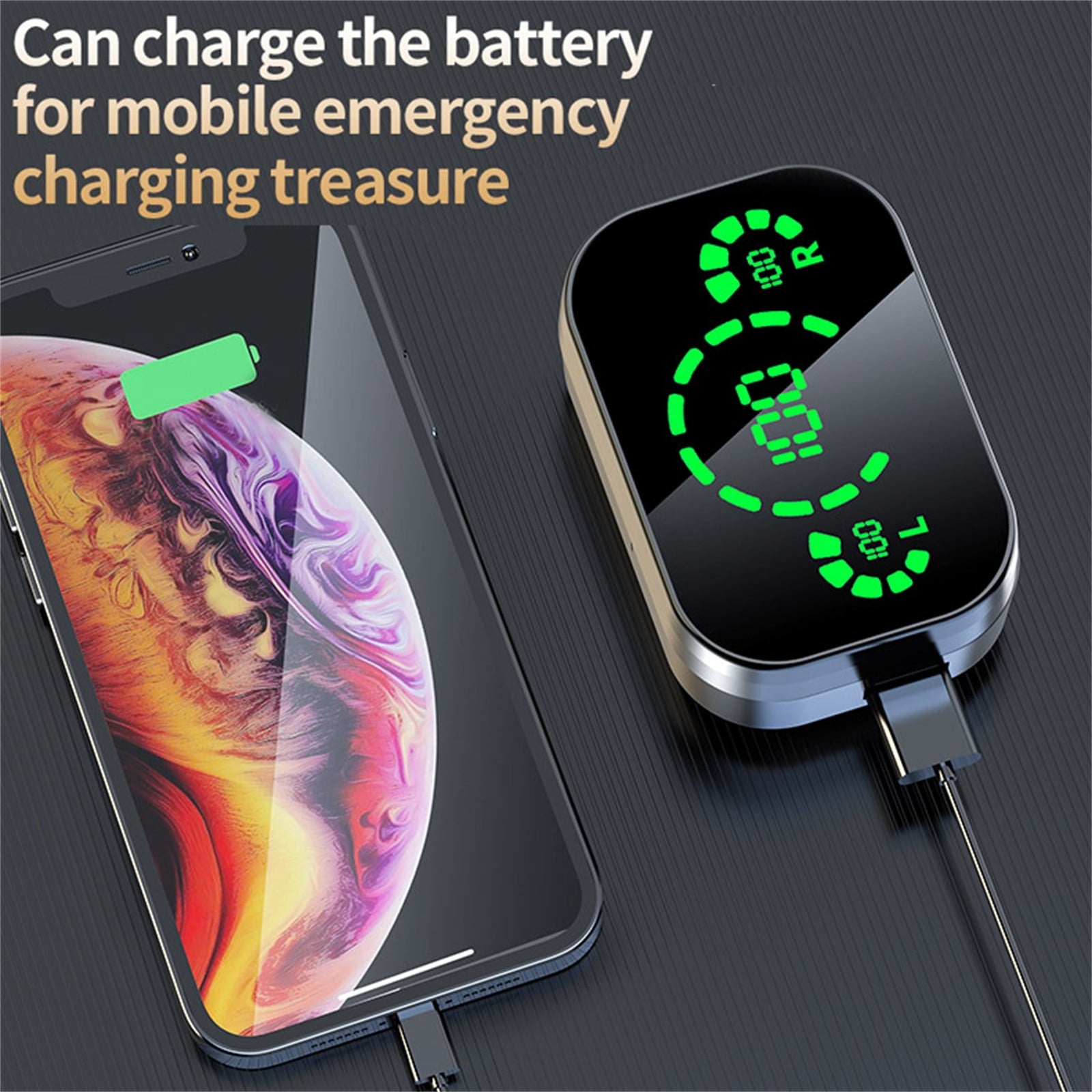 Bluetooth Headphones True Wireless Earbuds 60H Playback LED Power Display Earphones with Wireless Charging Case IPX5 Waterproof in-Ear Earbuds with Mic for Smart Phone Laptop TV Computer Sports,Black