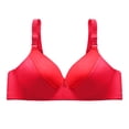thumbnail image 1 of Gibobby Sujetadores para mujer Mujeres Blissful Benefits Bra Wire Push Up completa Smoothing Everyday Bra Comfort Flex Fit T Shirt Bras(Rojo,42), 1 of 3