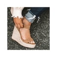 thumbnail image 2 of Womens Espadrilles Wedges Sandals Heels Open Toe Platform Ankle Strap Summer Dress Shoes Size 5-10, 2 of 4